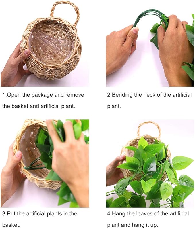 ANZOME 3 Ft Artificial Hanging Ivy Vine – Faux Green Leaf Garland for Indoor &amp; Outdoor Wall, Home, Garden &amp; Event Décor (Basket Not Included)