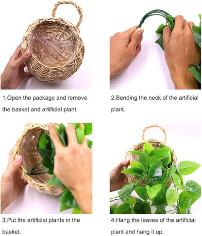 ANZOME 3 Ft Artificial Hanging Ivy Vine – Faux Green Leaf Garland for Indoor &amp; Outdoor Wall, Home, Garden &amp; Event Décor (Basket Not Included)