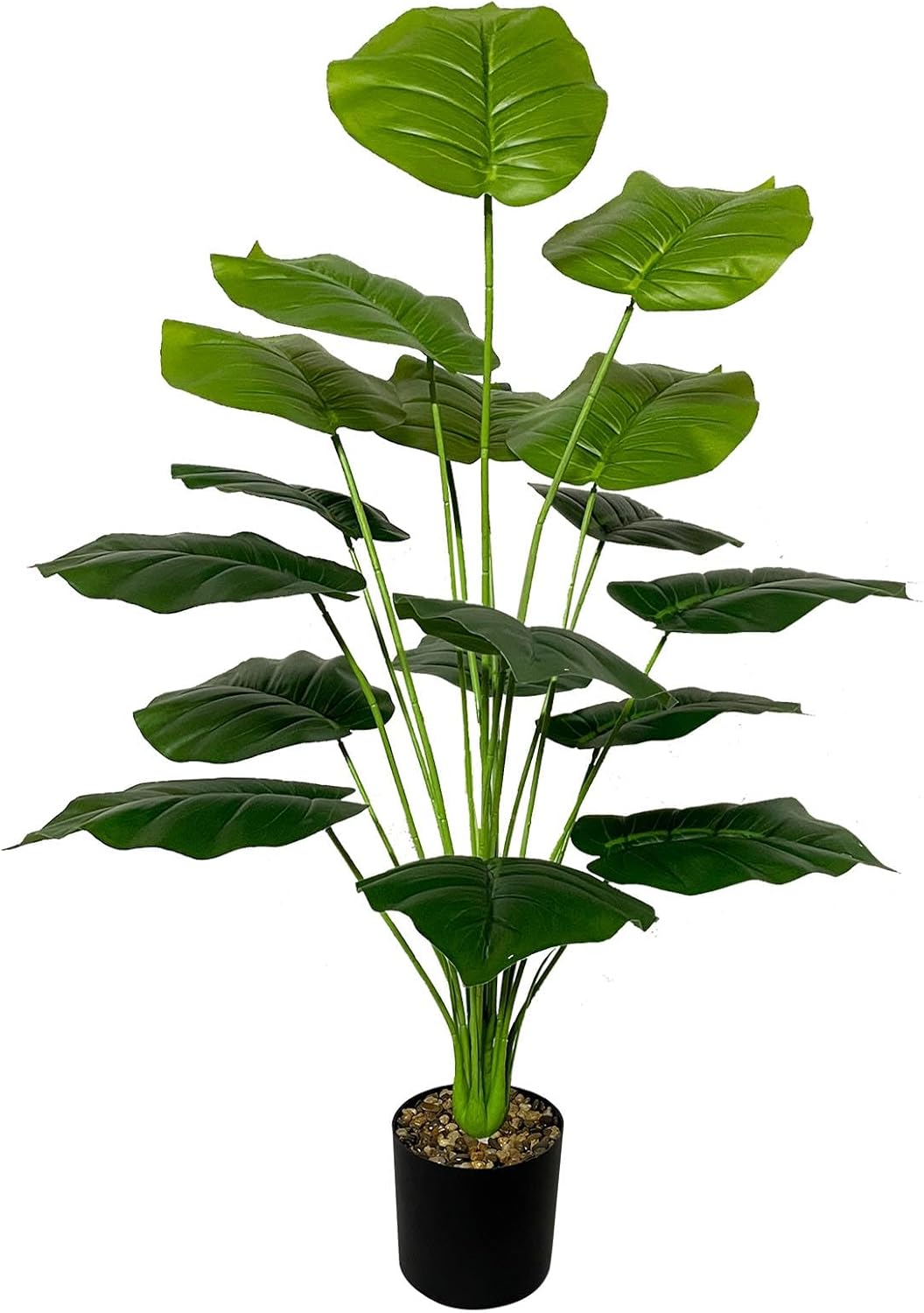 2 Ft Artificial Palm Tree Faux Silk Plant in Pot for Home Office Living Room Bedroom Stairs Foyer Modern Decor Indoor Outdoor Lifelike Fake Potted Housewarming Gifts (75cm Green Palm) – lifelike tropical plant alternative