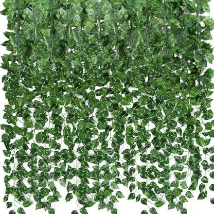 Artificial Ivy Garland – 144 Ft (24- pack)Greenery Vines for Wall, Bedroom, Wedding &amp; Jungle Theme Party