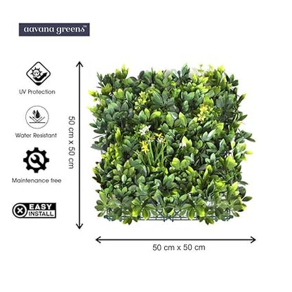 Artificial Wall Grass Panel – 50x50x5 cm Vertical Garden for Home &amp; Office Décor | 100% UV-Protected for Indoor &amp; Outdoor Use