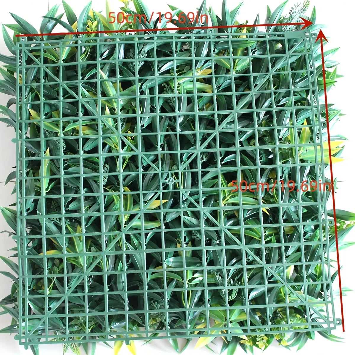 50x50 cm Artificial Lawn Panel – 1pc Faux Grass Mat for Outdoor Wall, Garden, Lawn &amp; Holiday Decoration
