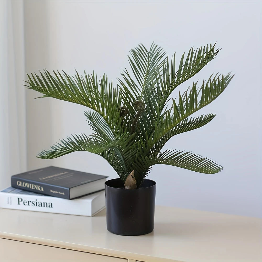 Vibrant 2 Ft artificial Fern with realistic foliage in a decorative pot
