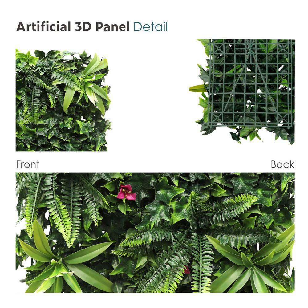 50x50 cm Artificial Ivy Boxwood Hedge Panel – 1pc Faux Privacy Fence for Garden, Backyard &amp; Outdoor Wall Décor