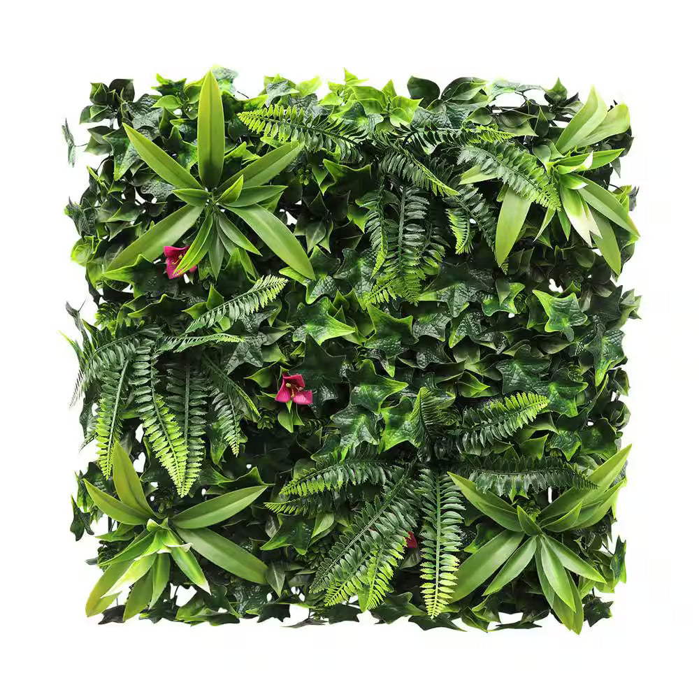 50x50 cm Artificial Ivy Boxwood Hedge Panel – 1pc Faux Privacy Fence for Garden, Backyard &amp; Outdoor Wall Décor