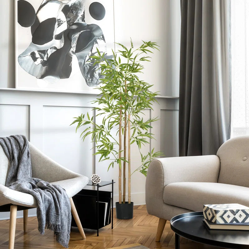 Lush green artificial bamboo plant ideal for patios and balconies