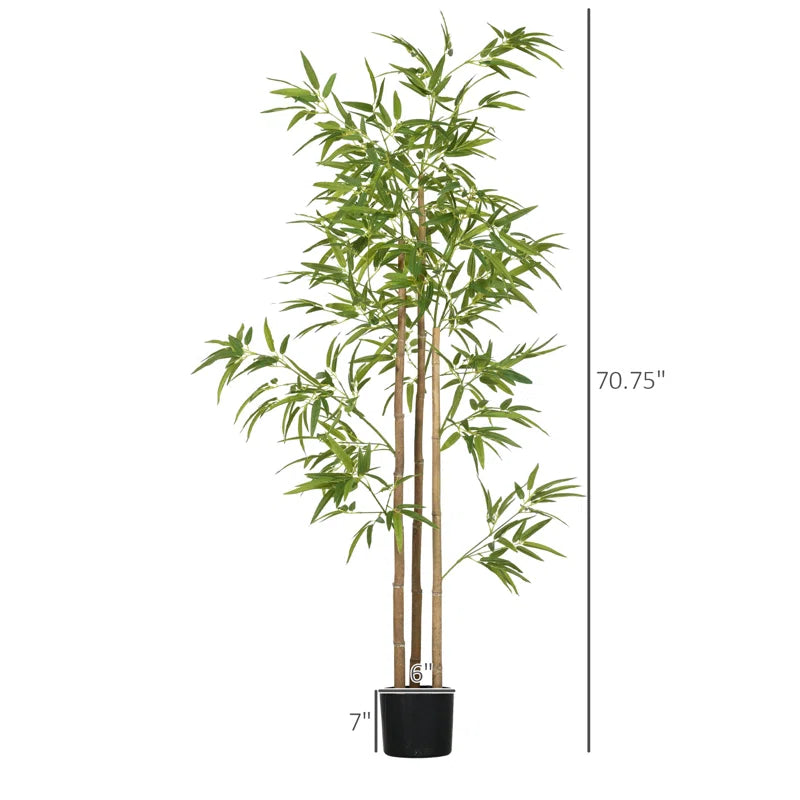 High-quality fabric artificial bamboo plant without a pot