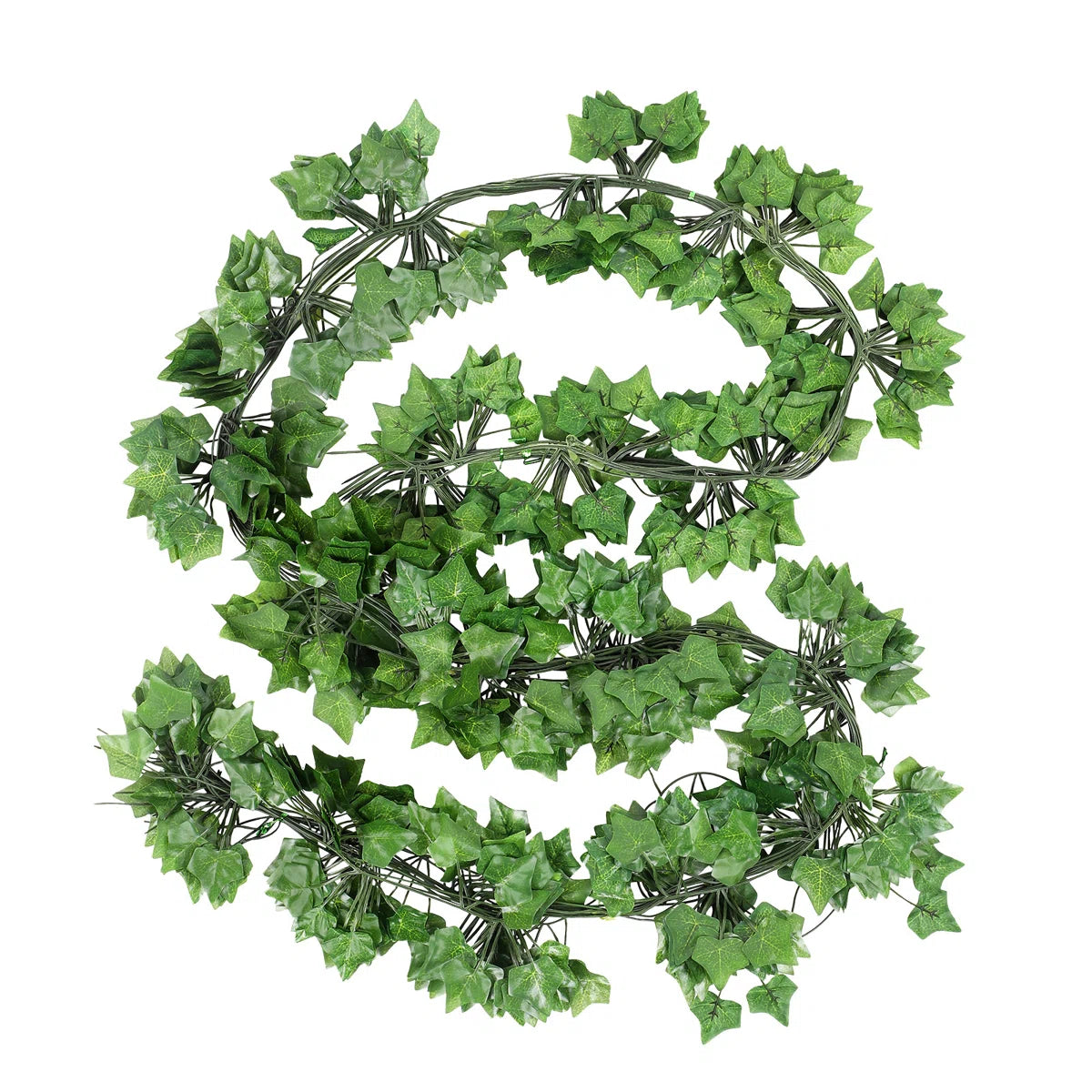 5.8 Ft Artificial Ivy Garland (Set of 12) – Lush Green Faux Hanging Vines for Wall Decor, Bedroom &amp; Party Backdrops
