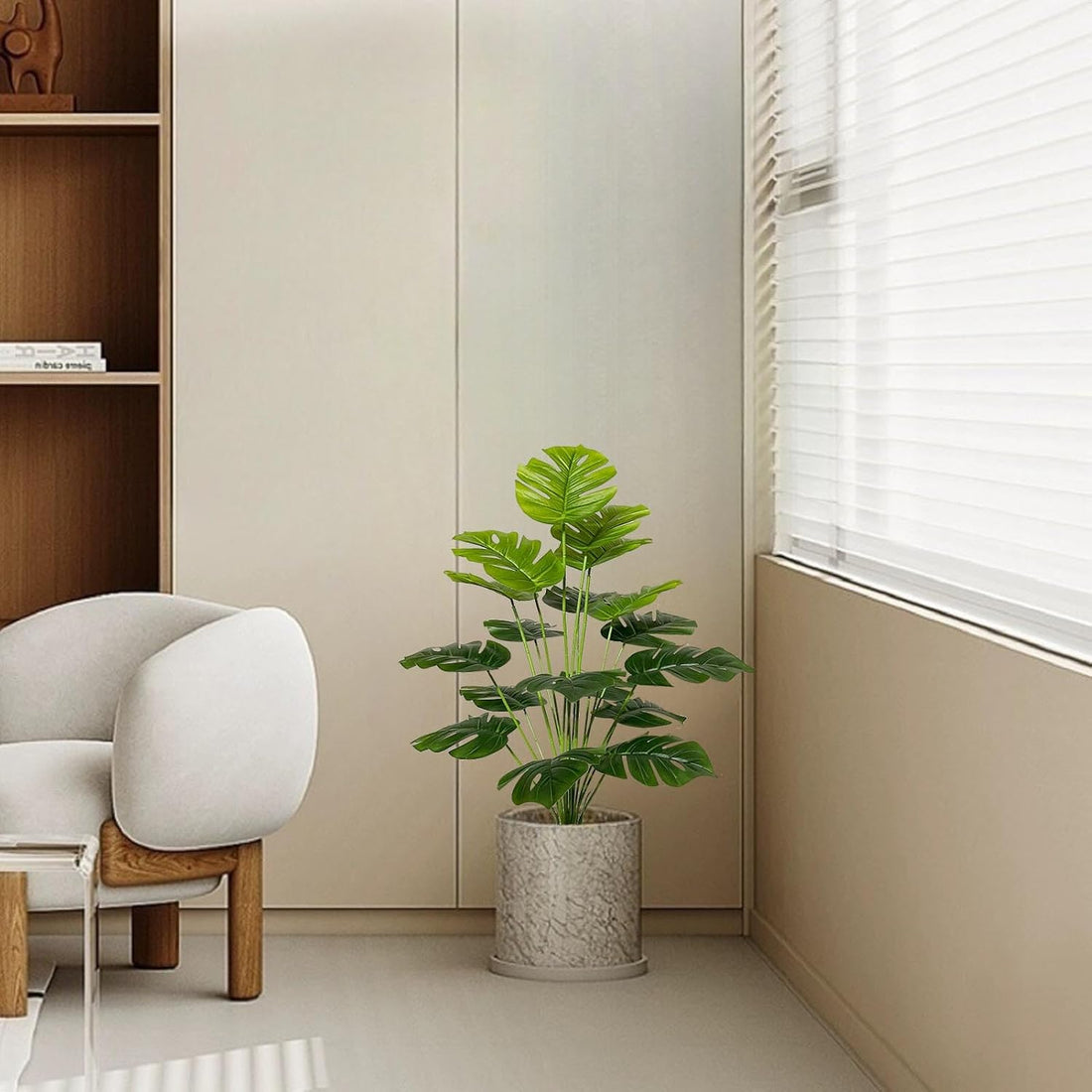 2 Ft Artificial Palm Tree Faux Silk Plant in Pot for Home Office Living Room Bedroom Stairs Foyer Modern Decor Indoor Outdoor Lifelike Fake Potted Housewarming Gifts – perfect for modern home decor