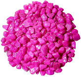 Pink decorative stones on a white background