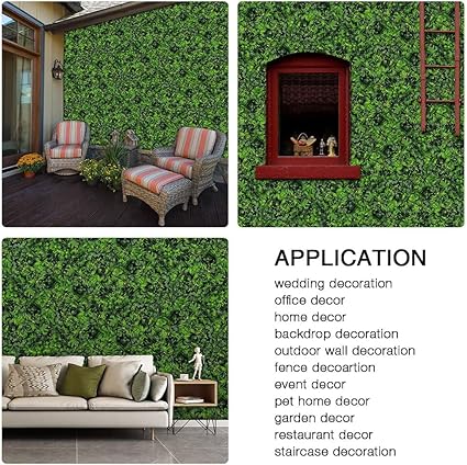 Artificial Hedge Mats – 100x100cm Faux Greenery Panels with Decorative Leaves | UV-Resistant Fence &amp; Wall Covering for Home, Garden, Villa &amp; Outdoor Décor in Bangalore