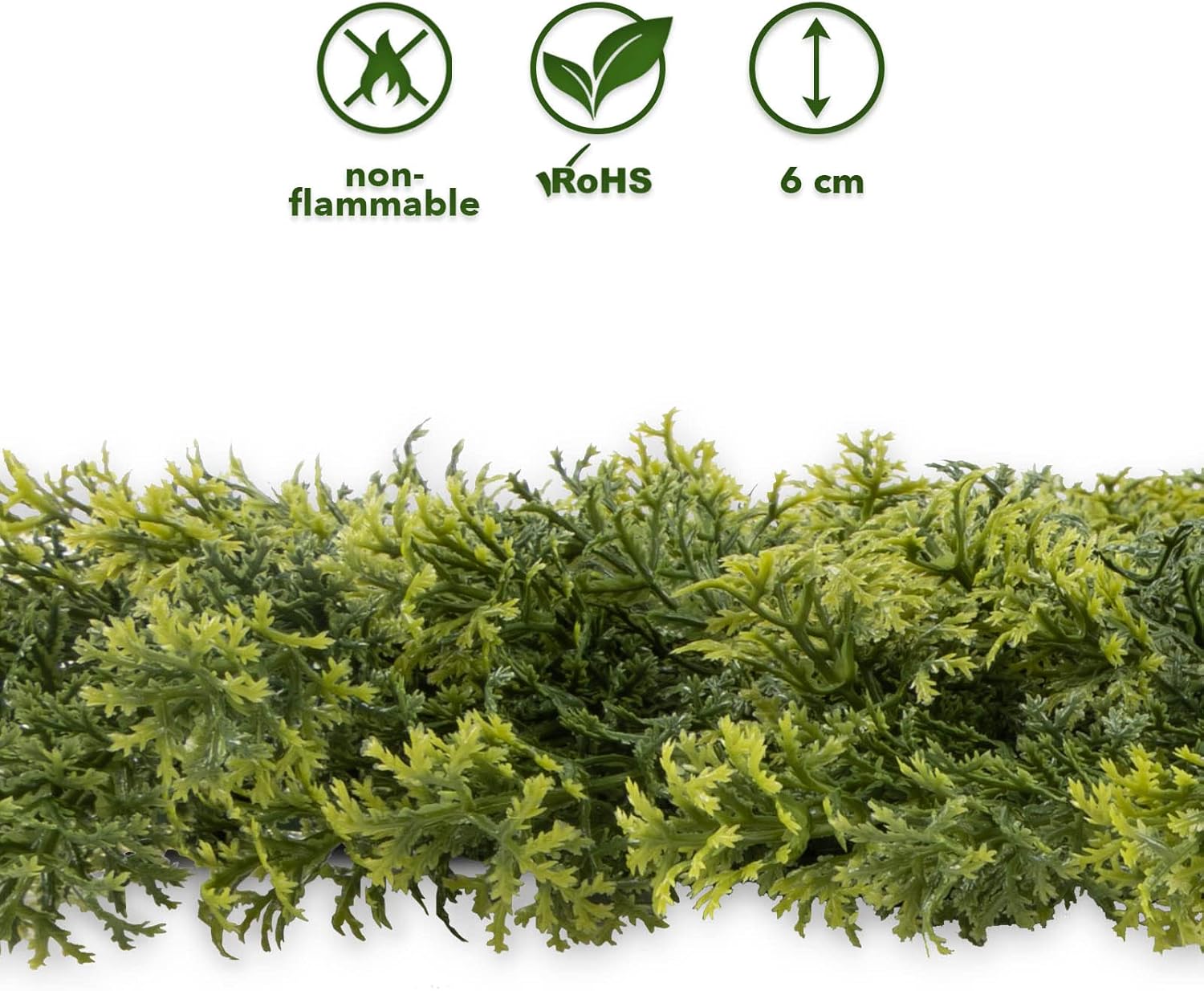 Artificial Wall-Mounted Plant Panel – 50x50cm Vertical Garden Décor for Wall, Balcony &amp; Garden | Lifelike Greenery for Indoor &amp; Outdoor Use