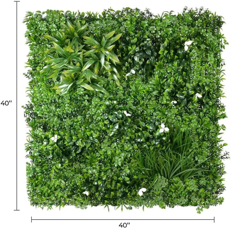 Luxury White Oasis Artificial Vertical Garden Wall Panels – Premium Indoor &amp; Outdoor Plant Wall Décor with Highly Durable Greenery