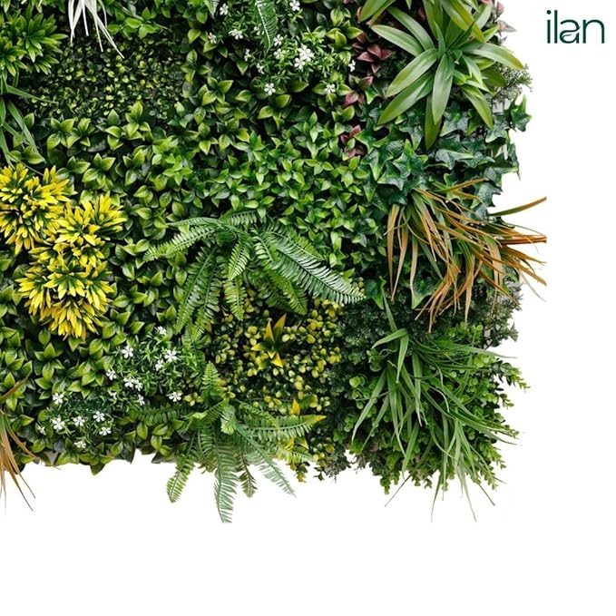 Garden Hub Artificial Vertical Garden Wall Panels – UV-Protected Faux Green Grass Mats for Home &amp; Office Wall Decoration