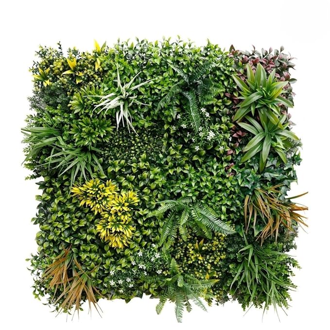 Garden Hub Artificial Vertical Garden Wall Panels – UV-Protected Faux Green Grass Mats for Home &amp; Office Wall Decoration