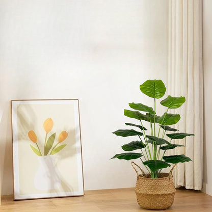 2 Ft Artificial Palm Tree Faux Silk Plant in Pot for Home Office Living Room Bedroom Stairs Foyer Modern Decor Indoor Outdoor Lifelike Fake Potted Housewarming Gifts (75cm Green Palm) – adds a lush green touch to interiors