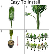 4 Ft Artificial Dracaena Tree 4ft Tall Faux Dracaena Plants Fake Silk Fragrans Tree with Pot for Living Room Floor Indoor Outdoor Office Home Decor Gift for Housewarming | Faux Plant for Home & Office Decor – enhances any living space naturally