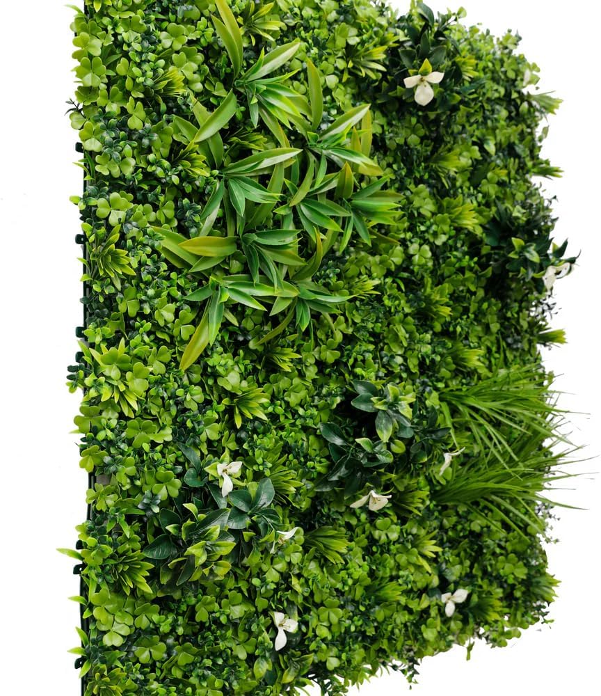 Luxury White Oasis Artificial Vertical Garden Wall Panels – Premium Indoor &amp; Outdoor Plant Wall Décor with Highly Durable Greenery