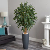 Realistic Faux Bamboo Tree with lush green leaves 