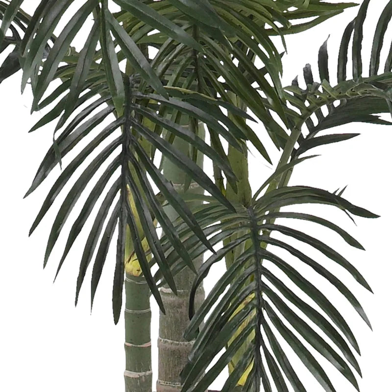 Tall faux palm tree adding a tropical touch to home and office décor
