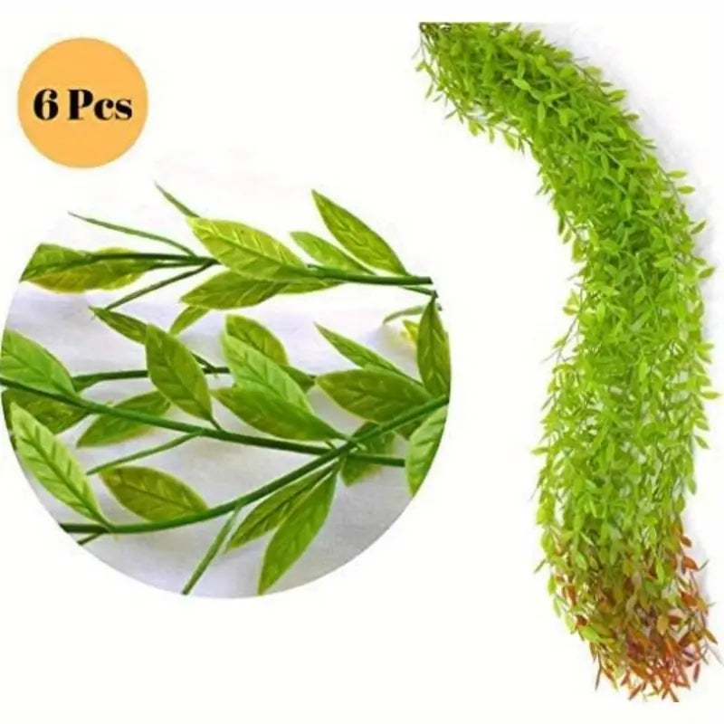 3.5 Ft Faux Eucalyptus Hanging Vines (Set of 6) – Cascading Artificial Greenery for Wall, Arch &amp; Event
