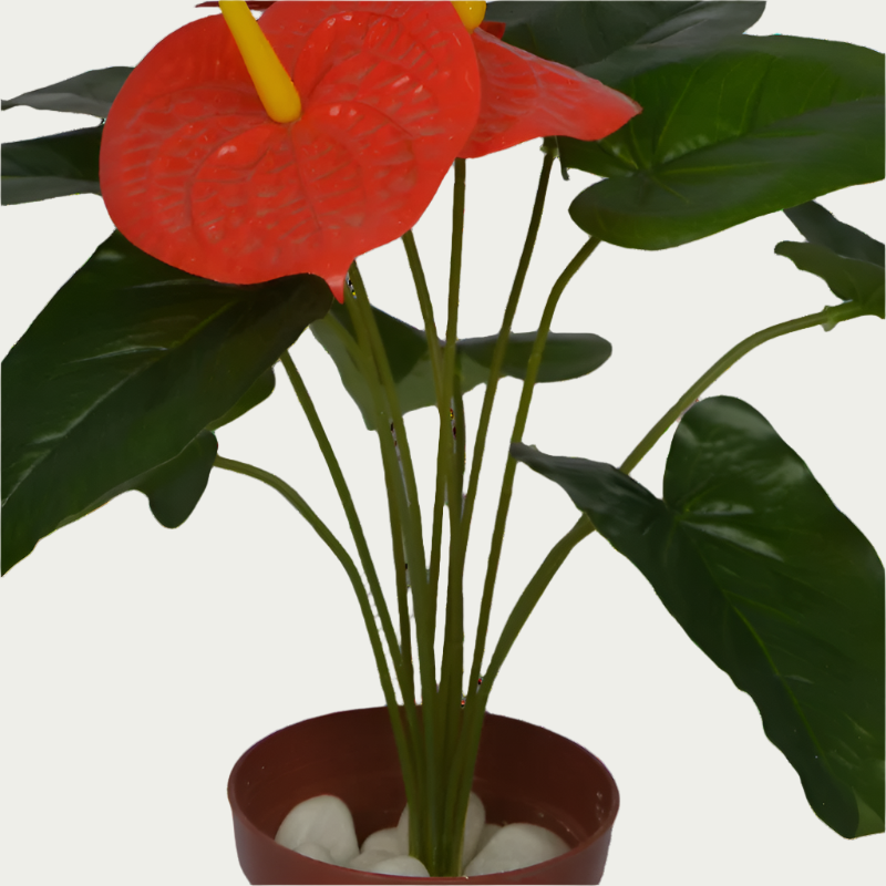 1 Ft Anthurium Bush Evergreen Artificial Botanical – Vibrant Decorative Plant for Home or Office – Shop Luxiplant arranged aesthetically, adding a tropical flair to any room.