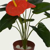 1 Ft Anthurium Bush Evergreen Artificial Botanical – Vibrant Decorative Plant for Home or Office – Shop Luxiplant arranged aesthetically, adding a tropical flair to any room.