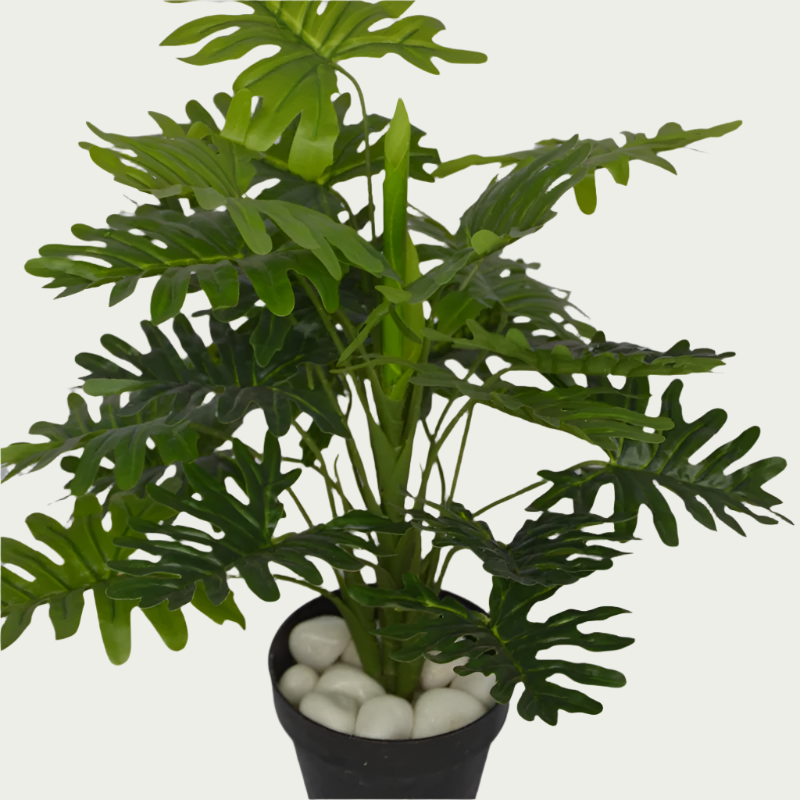 2 Ft Philodendron Bush Vibrant Faux Desk Foliage – Realistic Touch for Modern Interiors – Shop Luxiplant arranged aesthetically, adding a tropical flair to any room.