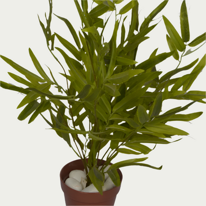 Detailed view of 1 Ft Bamboo Leaf Bush Vibrant Faux Desk Foliage – Elegant Faux Greenery for Any Setting – Shop Luxiplant showing realistic textures and colors.