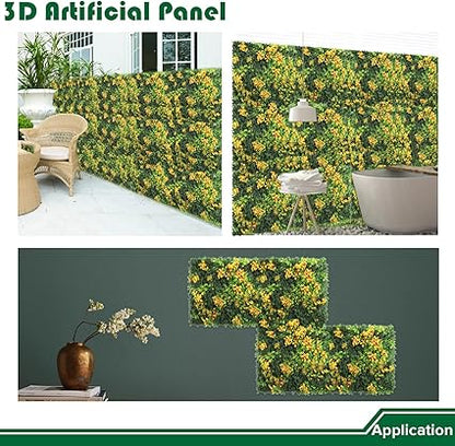 Artificial Grass Wall Panels – 100x100cm Faux Boxwood Greenery Backdrop | Decorative Hedge Panels for Outdoor Privacy Fence, Garden &amp; Wedding Decor