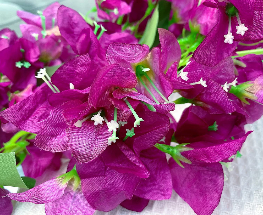 Artificial Purple Bougainvillea Flower Stems – Lifelike Faux Branches for Home, Garden &amp; Event Decor