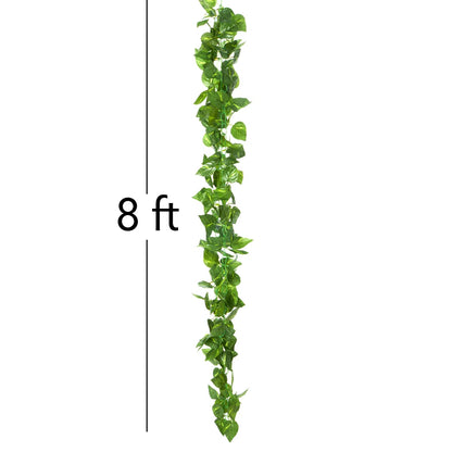 6 Ft Artificial Ivy Garland (3 Pieces) – Vivid Green Faux Foliage with Realistic Leaf Detailing for Indoor &amp; Outdoor