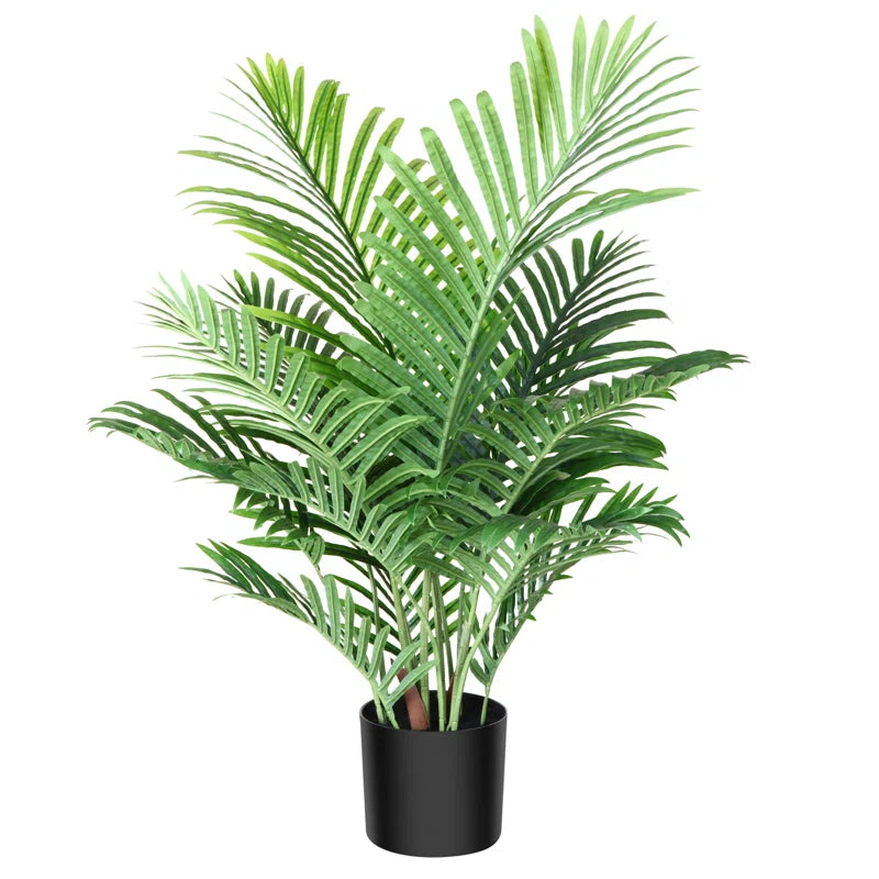 Tropical faux palm plant adding a refreshing touch to home and office décor
