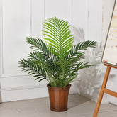 Maintenance-free artificial palm plant for indoor and outdoor spaces