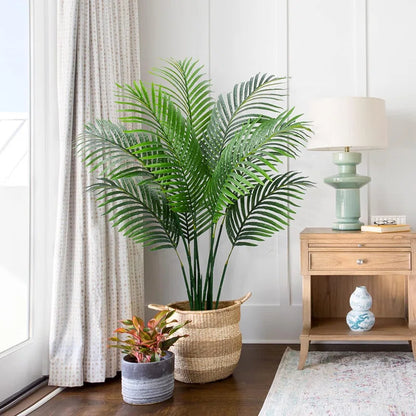 Lifelike artificial palm tree crafted from high-quality fabric