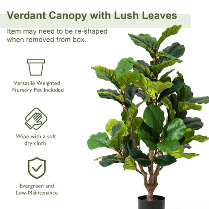 Faux fiddle leaf fig tree adding a touch of nature to any setting