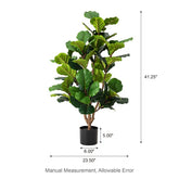 Artificial fiddle leaf fig tree standing at 4ft, perfect for modern interiors