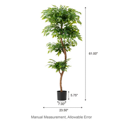UV-resistant and maintenance-free artificial ficus tree for long-lasting beauty.