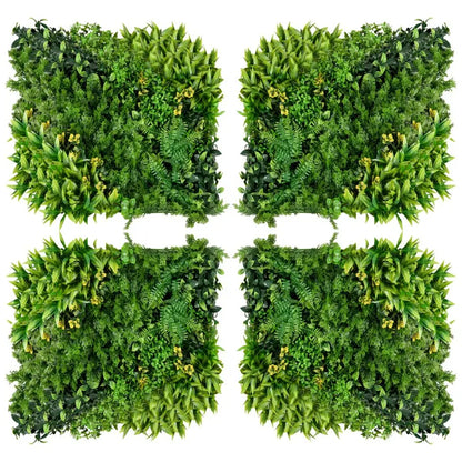 Artificial Plant Wall Panels – Set of 12 UV-Protected Hedge Panels for Privacy &amp; Decoration | Durable Green Wall for Garden, Weddings, Restaurants &amp; Hotel Lobbies