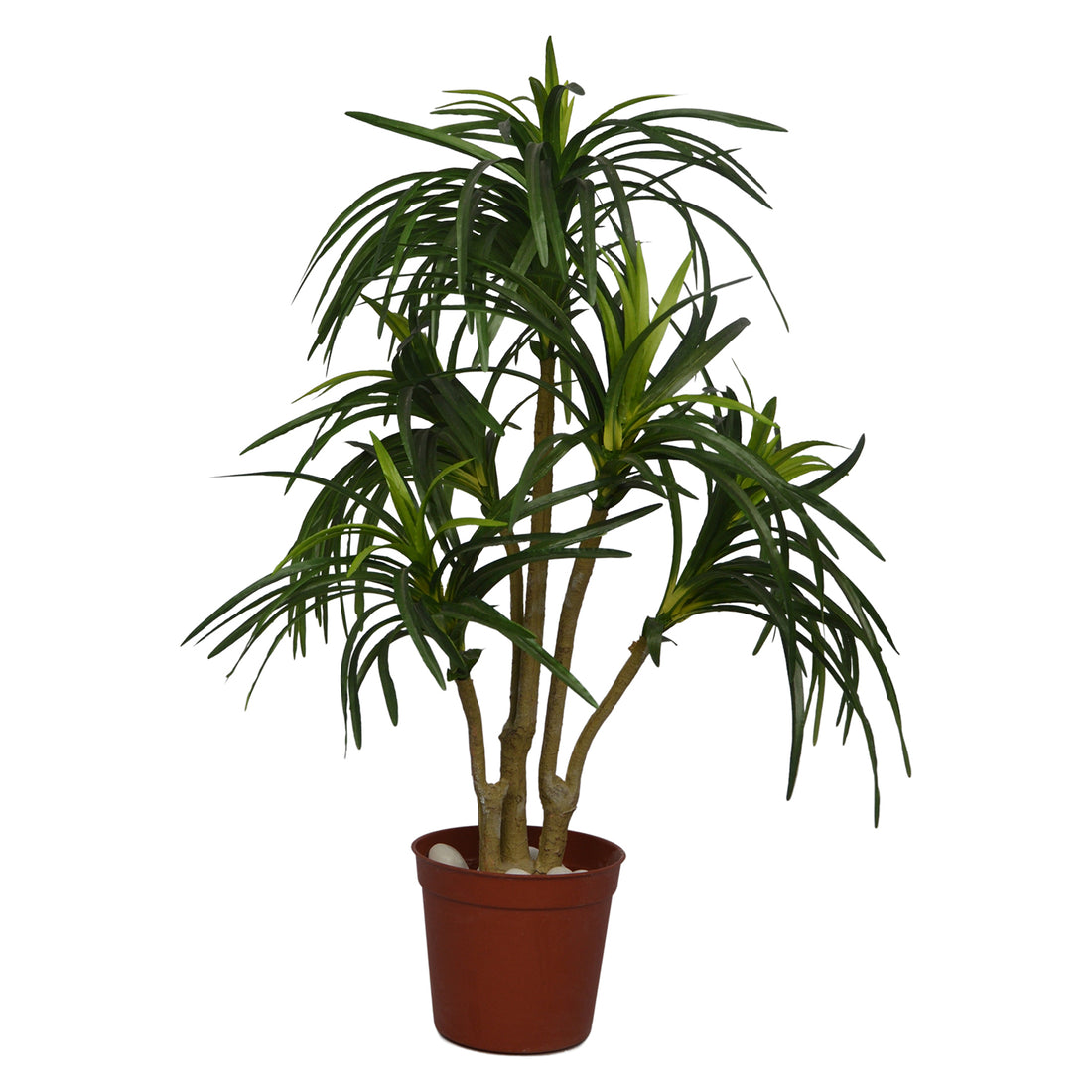 3 Ft Artificial Dracaena Plant – Compact Faux Greenery with Realistic Variegated Leaves for Indoor Home, Office &amp; Tabletop Décor
