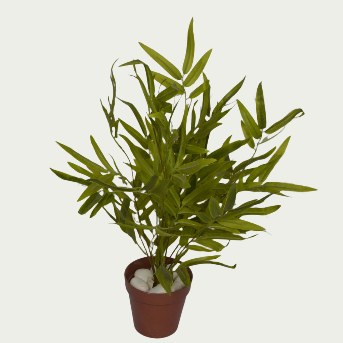 Zoomed-in look at the 1 Ft Bamboo Leaf Bush Vibrant Faux Desk Foliage – Elegant Faux Greenery for Any Setting – Shop Luxiplant, showcasing detailed craftsmanship.
