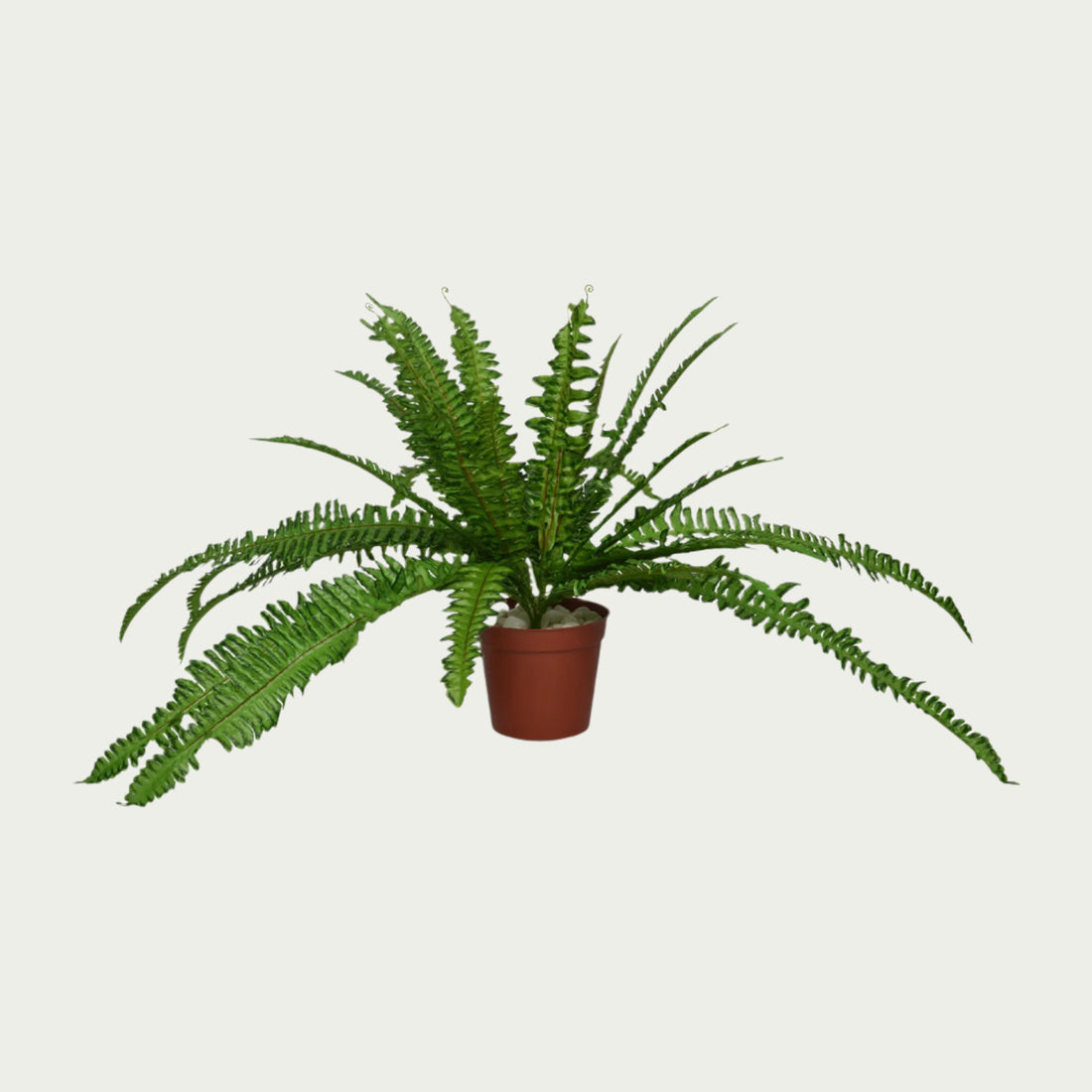 Stylish 1 Ft Big Fern Bush Premium Decorative Green Bush – Elegant Faux Greenery for Any Setting – Shop Luxiplant featured in a modern interior setup.