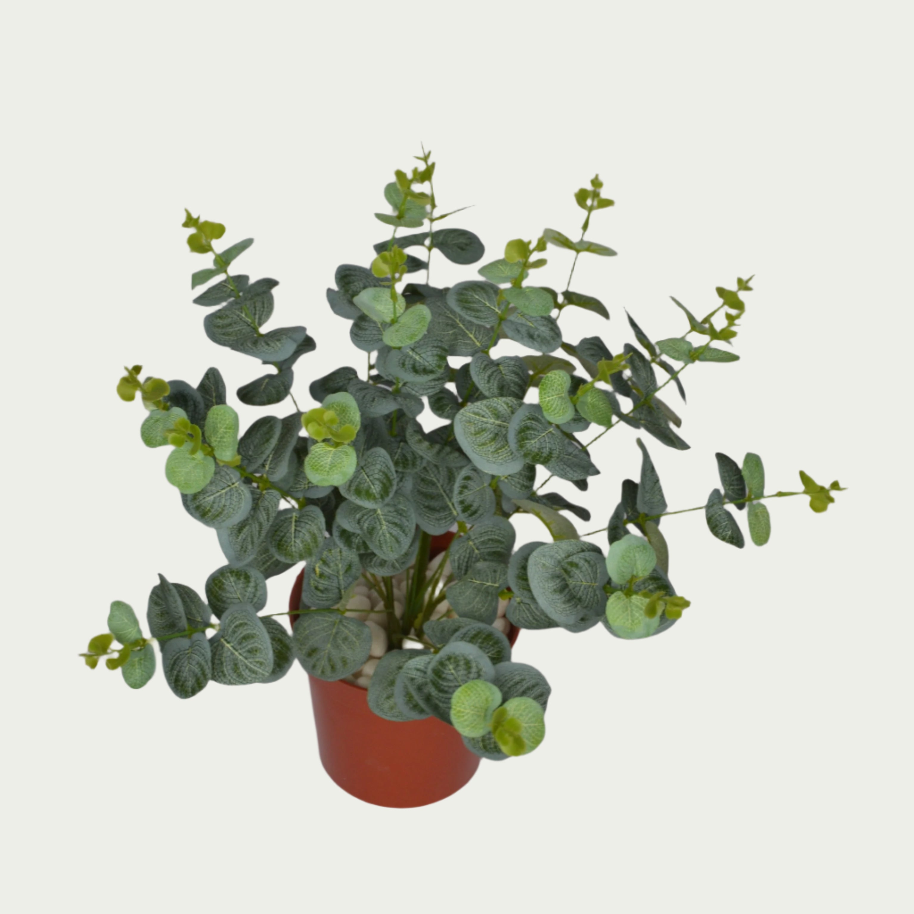 1 Ft Artificial Dry Carpinteria Bush – Faux Green Plant placed in a stylish planter