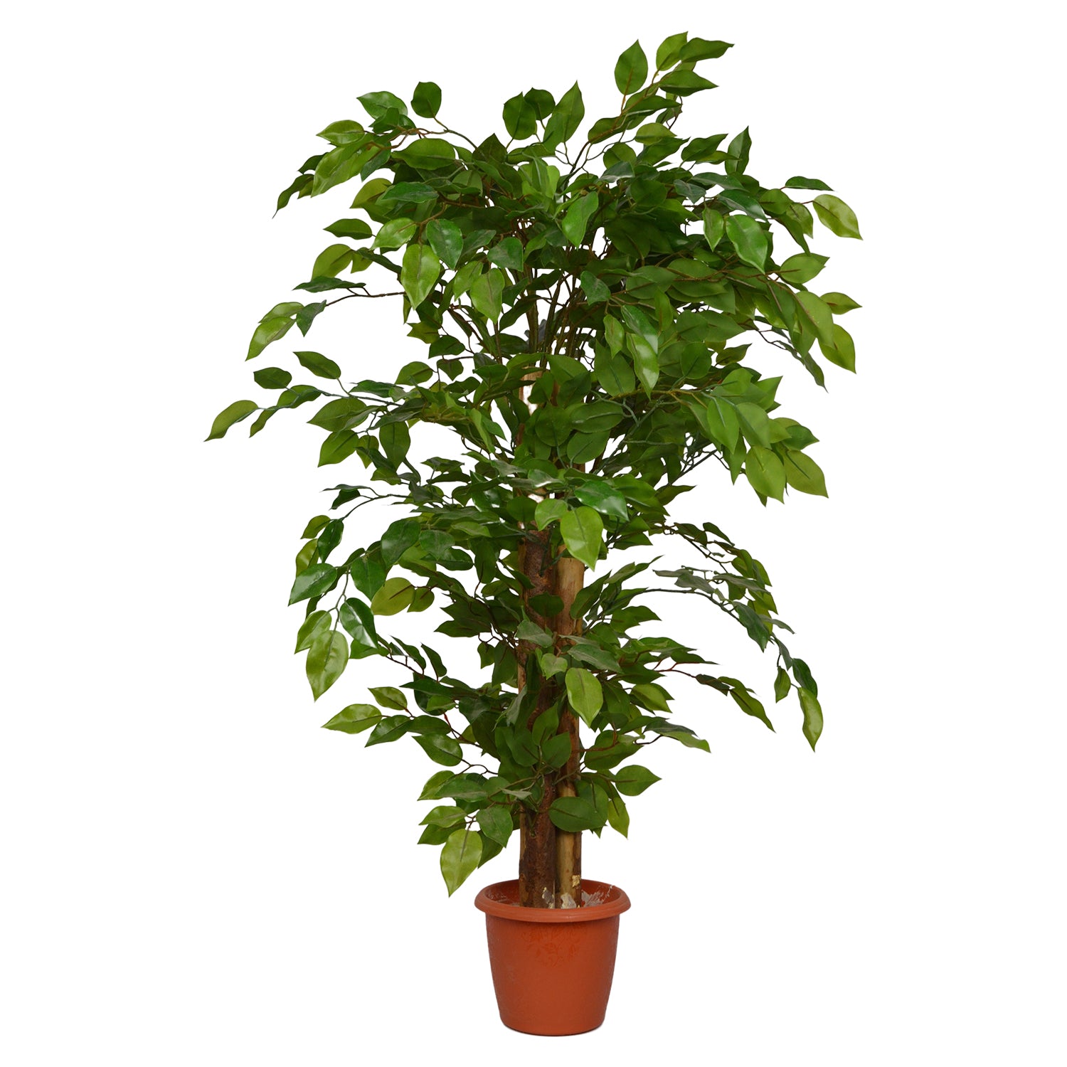 3 Ft Artificial Ficus Plant – Compact Faux Tree with Realistic Green Leaves for Indoor Home, Office &amp; Tabletop Décor