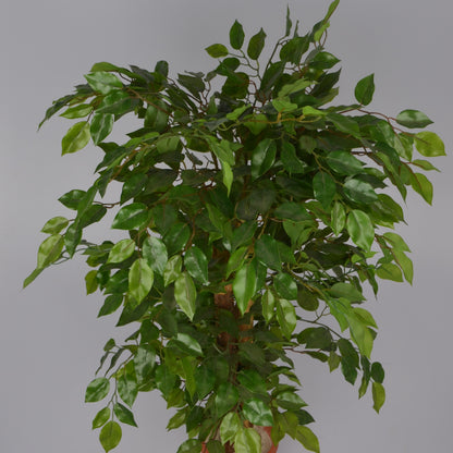 3 Ft Artificial Ficus Plant – Compact Faux Tree with Realistic Green Leaves for Indoor Home, Office &amp; Tabletop Décor