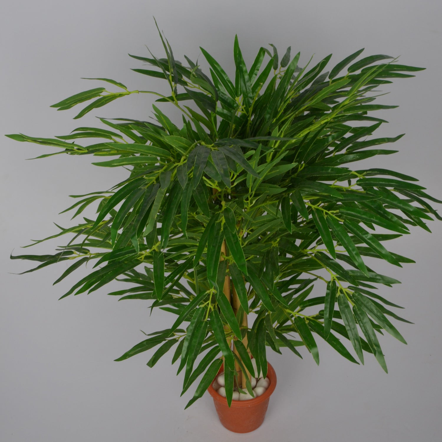 3 Ft Artificial Bamboo Plant – Compact Faux Greenery with Realistic Leaves for Indoor Home, Office &amp; Shelf Décor