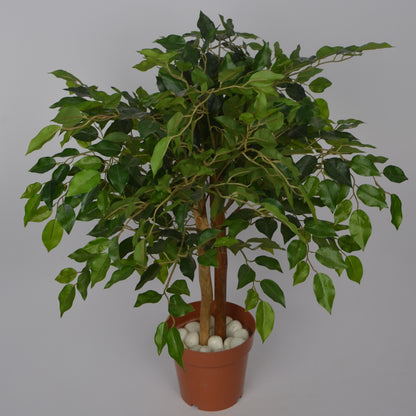 3 Ft Artificial Ficus Plant – Realistic Faux Greenery with Natural Leaves for Indoor Home, Office &amp; Tabletop Décor