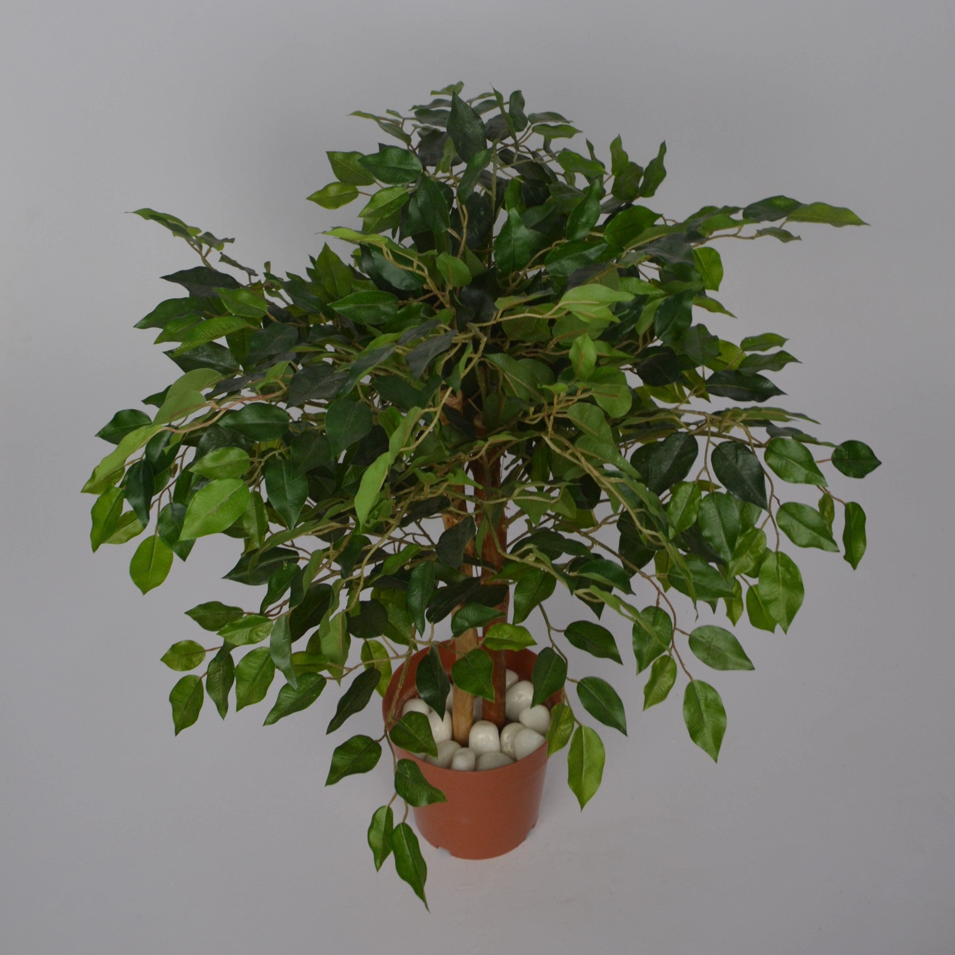 3 Ft Artificial Ficus Plant – Realistic Faux Greenery with Natural Leaves for Indoor Home, Office &amp; Tabletop Décor