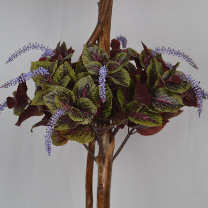 5 Ft Artificial Coleus Topiary – Colorful Faux Plant with Sculpted Shape &amp; Realistic Multicolor Leaves for Indoor Home &amp; Office Décor