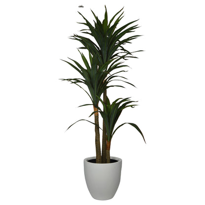 6 Ft Artificial Dracaena Plant – Tall Faux Indoor Tree with Realistic Variegated Leaves for Home, Office &amp; Corner Décor